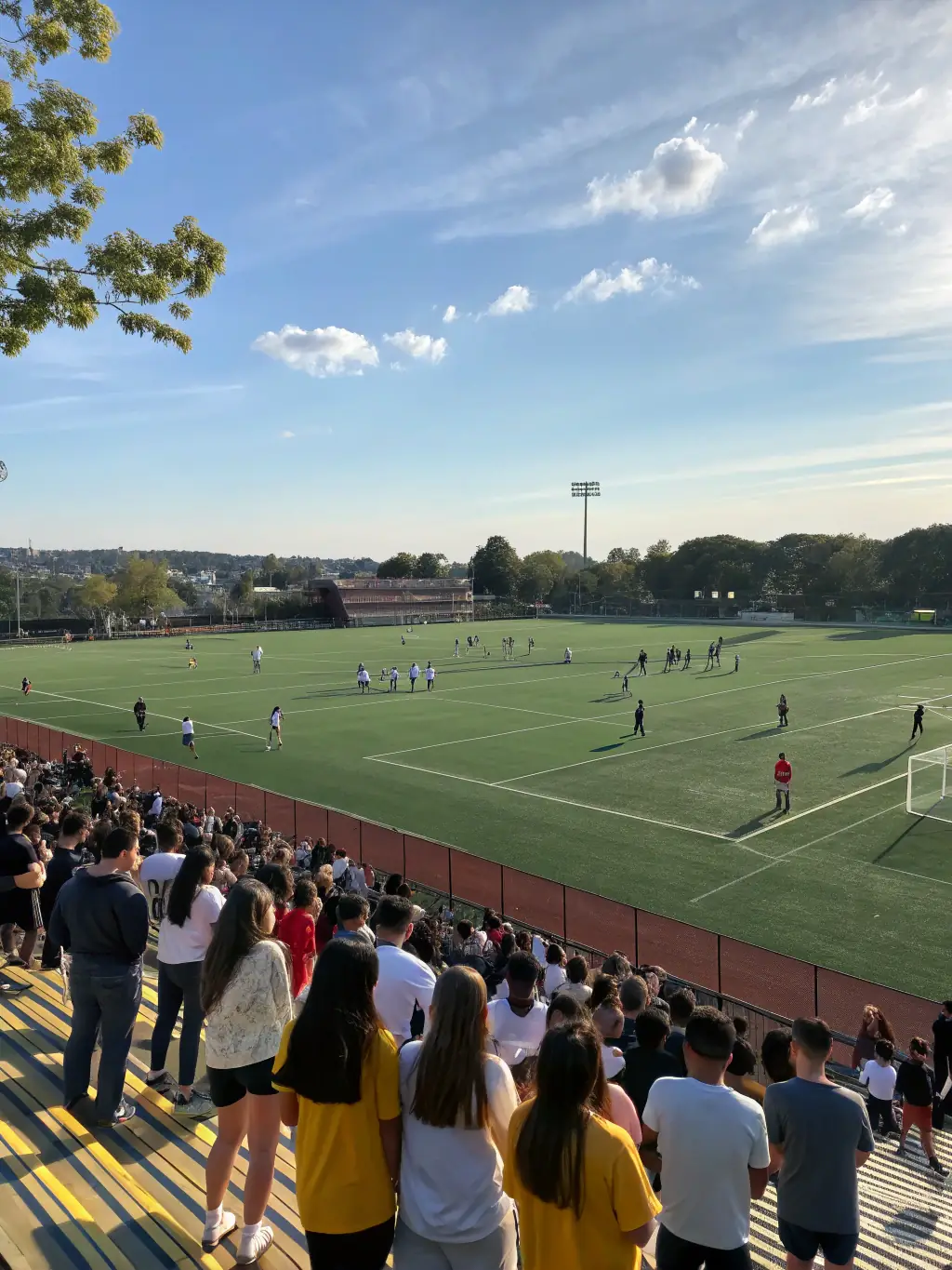 Students proudly wearing their school sports team jerseys, representing school spirit and participation in ASSOCIATION SPORTIVE DU COLLEGE HASTINGS events.